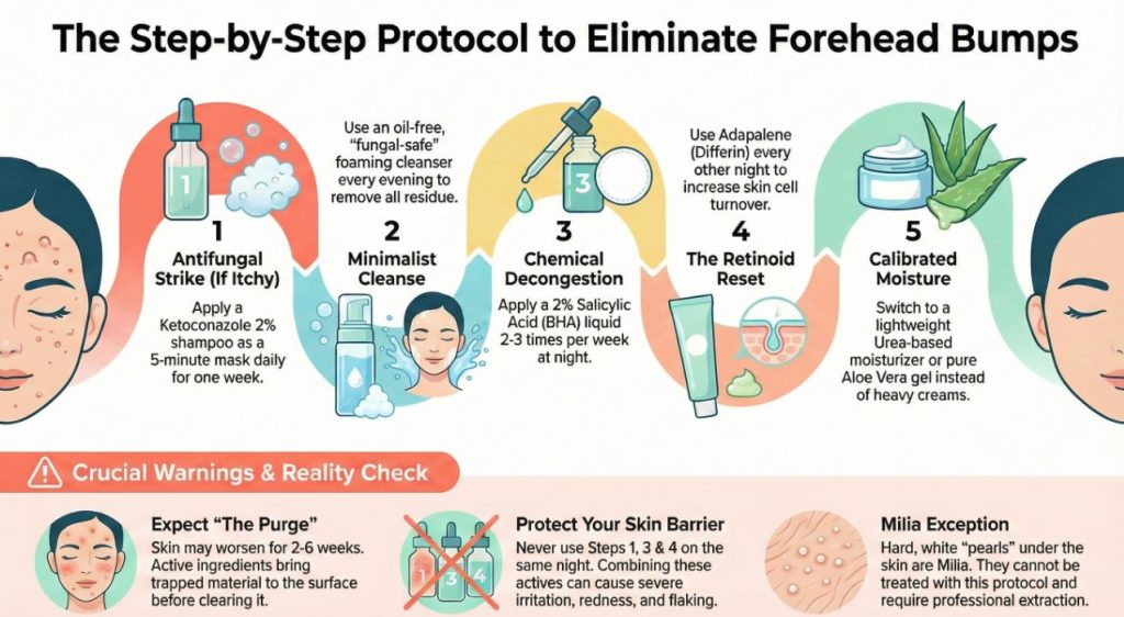 Eliminate Forehead Bumps in 5 Steps