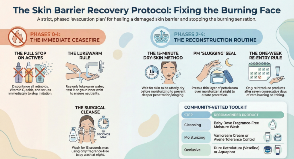 The Skin burn issue recovery methods