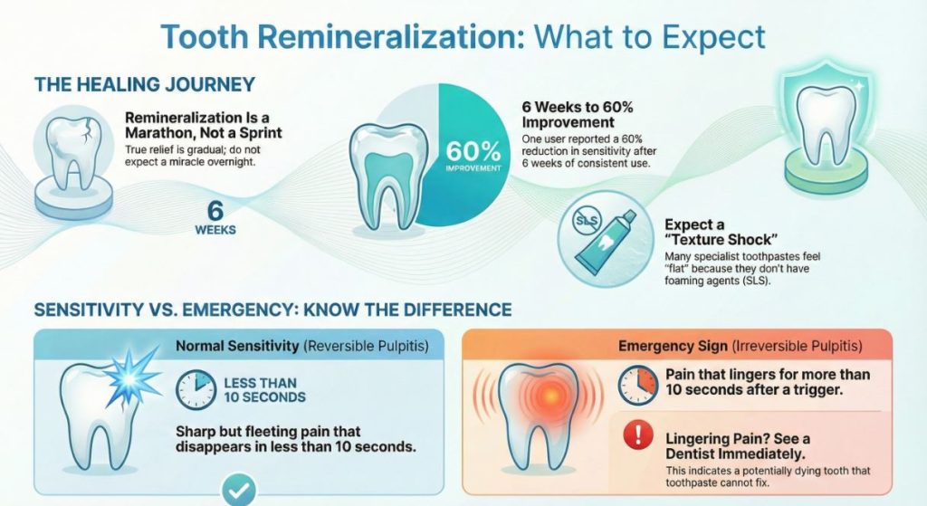 Tooth Remineralization Expectations and Warnings