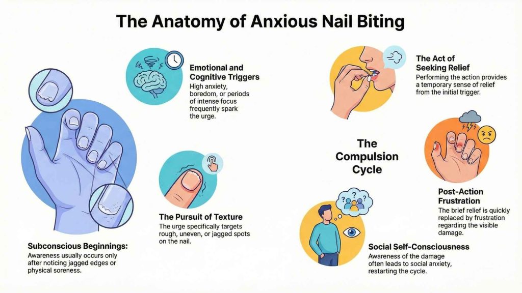 What You Might Notice First Biting Nails When Anxious